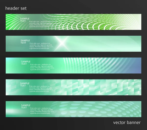 Definir Elementos Design Modelo Apresentação Negócios Ilustração Vetorial Horizontal Banners — Vetor de Stock