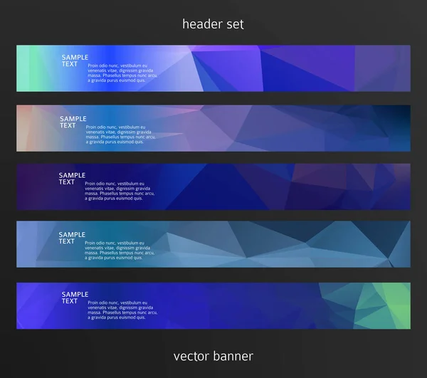 Definir Elementos Design Modelo Apresentação Negócios Ilustração Vetorial Horizontal Banners — Vetor de Stock