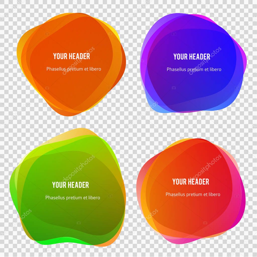 Abstract blur shapes color gradient iridescent colors effect soft transition, texture for background presentation theme children products, vector illustration eps10