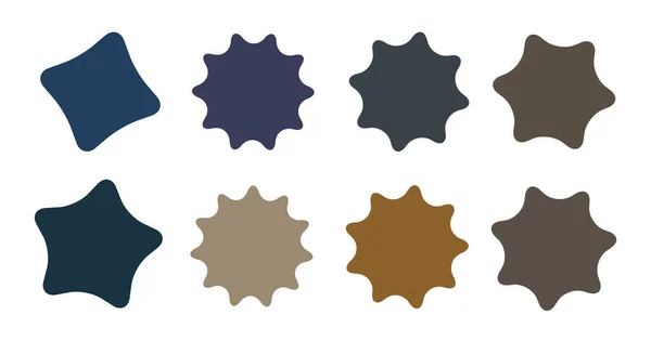 Set Von Vektor Starburst Sunburst Badges Kollektion Blau Mit Verschiedenen — Stockvektor