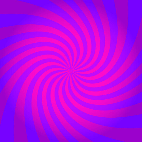 Abstract spiral background of bright glow perspective with lighting blue pink twist lines. Vector Illustration eps 10. Can for business brochure, flyer party, banners, wrapper lollipop candy, label