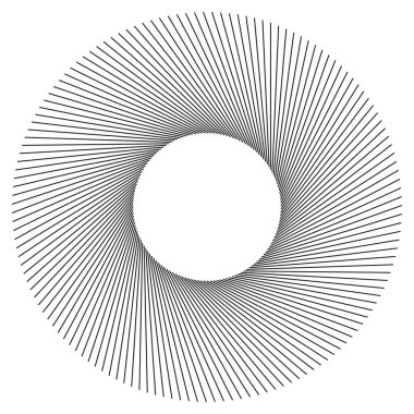 Reklam broşürü tasarım elemanları. Beyaz arka plan ve merkezden gelen zarif güneş çizgileri. Şablon broşürü, tasarım broşürü, haber bültenleri, afişler için vektör illüstrasyonu EPS 10