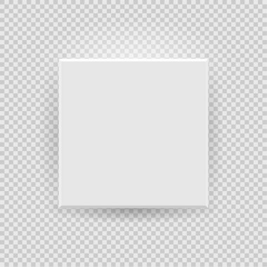 Sunum kare restangle resim çerçeve tasarımını şeffaf arkaplanda gölge ile ayarla. İzole edilmiş boş duvarda 3 boyutlu pankart var. Fotoğraf, resim ve metin tanıtımı için vektör illüstrasyonu EPS10