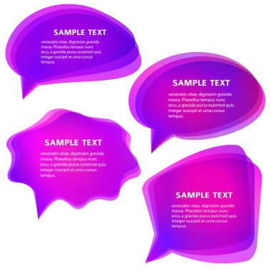 Koyu renkli tasarım öğesi, beyaz arkaplanda izole edilmiş haberleşme baloncuklarının parlak ışık gradyanı. Eps 10 'un vektör soyut çizimi. Tema gecesi partisi, Cadılar Bayramı, fitness daveti