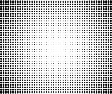 Tasarım ögeleri sembolü. Beyaz arkaplanda düzenlenebilir renk yarım ton çerçeve nokta çember deseni. Vektör illüstrasyonunda siyah rastgele noktalar var. Yarım ton çember noktası metni kullanarak kenarlık simgesini yuvarla