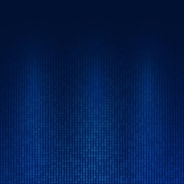 Tasarım elemanları - ikili bilgisayar kodu yarım ton kalıp koyu arkaplan. Vektör illüstrasyonu teknoloji, elektronik ve ağ algoritması için dijital veri kriptografisi dokusu ile 10 kare kaydetti