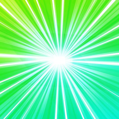 Reklam broşürü tasarım elemanlarını ayarla. Mavi arka plan, merkezden gelen parlak ışık ışınları ile zarif bir grafik güneş çiçeği. Şablon broşürü, yerleşim broşürü, haber bülteni için vektör illüstrasyonu EPS10