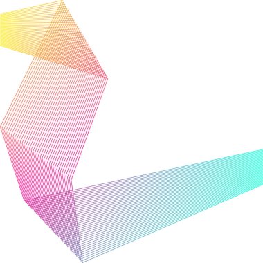 Tasarım elemanları. Virajlı keskin köşeler. Beyaz arka planda soyut dikey kırık çizgiler izole edildi. Yaratıcı grup sanatı. Vektör illüstrasyon EPS 10. Harman Aracı kullanılarak oluşturulan renk çizgileri