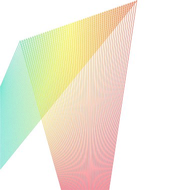 Tasarım elemanları. Virajlı keskin köşeler. Beyaz arka planda soyut dikey kırık çizgiler izole edildi. Yaratıcı grup sanatı. Vektör illüstrasyon EPS 10. Harman Aracı kullanılarak oluşturulan renk çizgileri