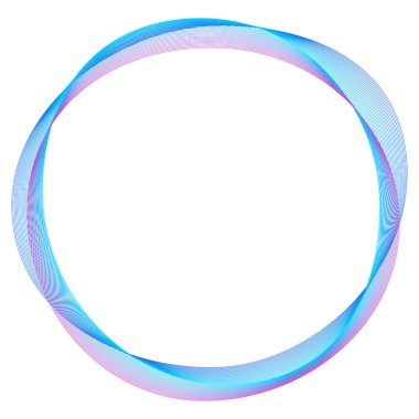 Tasarım elemanları. Bir sürü mor çizgi çemberi dalgası. Beyaz arka planda soyut dalgalı çizgiler izole edildi. Vektör illüstrasyon EPS 10. Harmanlama Aracı kullanılarak oluşturulan çizgilerle renkli dalgalar