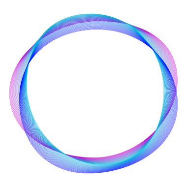 Tasarım elemanları. Bir sürü mor çizgi çemberi dalgası. Beyaz arka planda soyut dalgalı çizgiler izole edildi. Vektör illüstrasyon EPS 10. Harmanlama Aracı kullanılarak oluşturulan çizgilerle renkli dalgalar