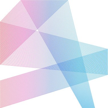 Tasarım elemanı kıvrımlı keskin köşeler birçok çizgi sallıyor. Beyaz arka planda soyut dikey kırık çizgiler izole edildi. Yaratıcı çizgi sanatı. Vektör illüstrasyon EPS 10. Harman Aracı kullanılarak oluşturulan renk çizgisi