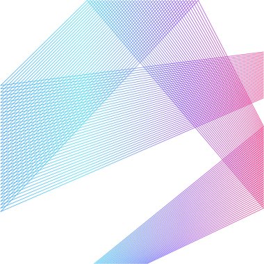 Tasarım elemanı kıvrımlı keskin köşeler birçok çizgi sallıyor. Beyaz arka planda soyut dikey kırık çizgiler izole edildi. Yaratıcı çizgi sanatı. Vektör illüstrasyon EPS 10. Harman Aracı kullanılarak oluşturulan renk çizgisi