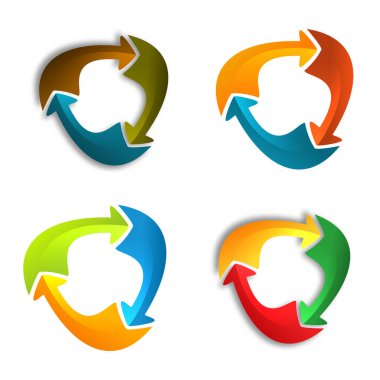 Oklar, beyaz arka planda tanıtım broşürleri tasarlıyor. Zarif bir sunum için soyut şekil grafik formu. Broşür düzeni sayfası, broşürler için EPS 10 vektör illüstrasyonu