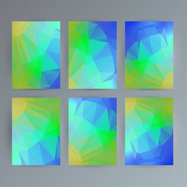 Modern üçgen geometrik güzel arka plan. Broşür düzeni için üçgenlerin EPS 10 gradyan çokgen çizimi ile Origami tarzında Geometrik arkaplan, sunum şablonu