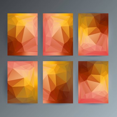 Modern üçgen geometrik güzel arka plan. Broşür düzeni için üçgenlerin EPS 10 gradyan çokgen çizimi ile Origami tarzında Geometrik arkaplan, sunum şablonu