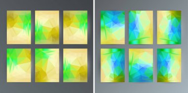 Modern üçgen geometrik güzel arka plan. Broşür düzeni için üçgenlerin EPS 10 gradyan çokgen çizimi ile Origami tarzında Geometrik arkaplan, sunum şablonu