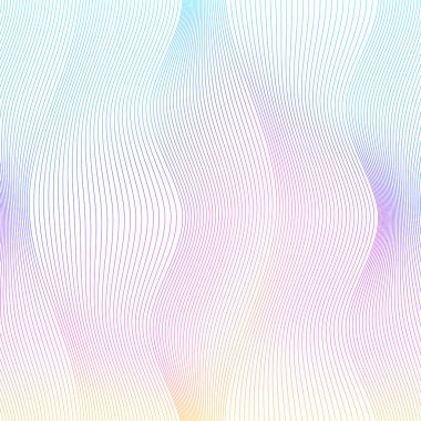 Yumuşak gökkuşağı rengi. Doğrusal arkaplan. Tasarım elemanları. Poligonal çizgiler. Guilloche. Banknotlar, diplomalar ve sertifikalar için koruyucu katman. Vektör illüstrasyonu EPS 10