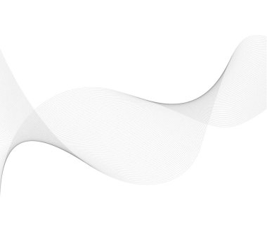 Tasarım elemanları. Bir sürü gri çizgi dalgası. Beyaz arka planda soyut dalgalı çizgiler izole edildi. Yaratıcı çizgi sanatı. Vektör illüstrasyon EPS 10. Harman Aracı kullanılarak oluşturulan çizgilerle renkli parlak dalgalar