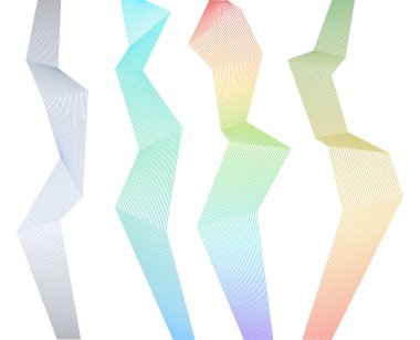 Tasarım elemanları. Virajlı keskin köşeler. Beyaz arka planda soyut dikey kırık çizgiler izole edildi. Yaratıcı grup sanatı. Vektör illüstrasyon EPS 10. Harman Aracı kullanılarak oluşturulan siyah çizgiler