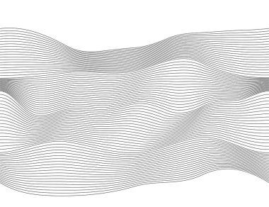 Renkli çizgilerin dalgası. Beyaz arka planda soyut dalgalı çizgiler izole edilmiş. Yaratıcı çizgi sanatı. Vektör illüstrasyon EPS 10. Karıştırma Aracı kullanılarak dizayn ögeleri oluşturuldu. Eğik düz bant