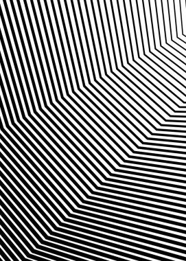 Beyaz siyah renk. Doğrusal arkaplan. Tasarım elemanları. Poligonal çizgiler. Banknotlar için koruyucu katman, sertifika şablonu. İnceden kalın EPS 10 'a farklı kalınlıklarda vektör vektör çizgileri