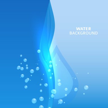 Taze doğal tema, mavinin Taze Su arka planı. Element tasarımı. Başlık önü kaplama ürünleri meshedge altında sayfanın arkaplan kaplama için soyut dalgalı. Vektör illüstrasyonu 10