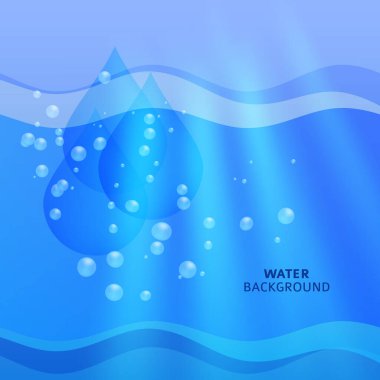 Taze doğal tema, mavinin Taze Su arka planı. Element tasarımı. Başlık önü kaplama ürünleri meshedge altında sayfanın arkaplan kaplama için soyut dalgalı. Vektör illüstrasyonu 10
