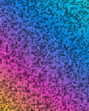 Modern üçgenler gri eğimli arkaplan. Yer iletisi için empoze edilmiş renk doygunluğu ve geometrik mozaik biçimi. Sunum şablonu için vektör illüstrasyonu EPS 10