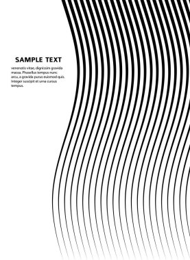 Beyaz siyah renk. Doğrusal arkaplan. Tasarım elemanları. Poligonal çizgiler. Banknotlar için koruyucu katman, sertifika şablonu. İnceden kalın EPS 10 'a farklı kalınlıklarda vektör vektör çizgileri
