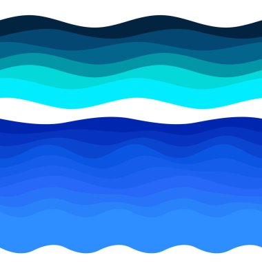 Taze doğal tema, mavinin Taze Su arka planı. Elementler kusursuz dalga tasarımı yapar. Soyut Dalgalı Vektör illüstrasyonu E- 10