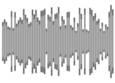 Beyaz arkaplanda izole edilmiş renk eşitleyici. Vektör çizimi. Nabız müzik çalar. Ses dalgası logosu. Vektör tasarım ögesi Ses dalgası şablonu görselleştirme sinyalinin posteriName