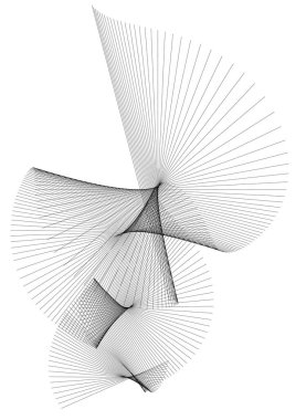 Renkli çizgilerin dalgası. Beyaz arka planda soyut dalgalı çizgiler izole edilmiş. Yaratıcı çizgi sanatı. Vektör illüstrasyon EPS 10. Karıştırma Aracı kullanılarak dizayn ögeleri oluşturuldu. Eğik düz bant