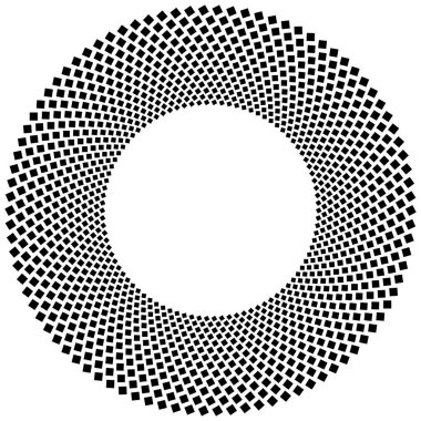Tasarım ögeleri sembolü. Beyaz arkaplanda düzenlenebilir renk yarım ton çerçeve nokta çember deseni. Vektör illüstrasyonunda siyah rastgele noktalar var. Yarım ton çember noktalarını kullanarak kenarlık simgesini yuvarla textu