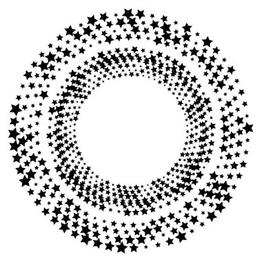 Tasarım ögeleri sembolü. Beyaz arkaplanda düzenlenebilir renk yarım ton çerçeve nokta çember deseni. Vektör illüstrasyonunda siyah rastgele noktalar var. Yarım ton çember noktalarını kullanarak kenarlık simgesini yuvarla textu