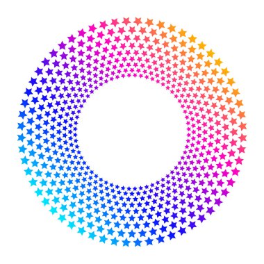 Tasarım ögeleri sembolü. Beyaz arkaplanda düzenlenebilir renk yarım ton çerçeve nokta çember deseni. Vektör illüstrasyonunda siyah rastgele noktalar var. Yarım ton çember noktalarını kullanarak kenarlık simgesini yuvarla textu