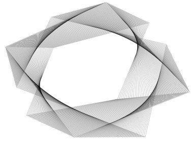 Tasarım elemanları. Bir sürü mor çizgi çemberi dalgası. Beyaz arka planda soyut dalgalı çizgiler izole edildi. Vektör illüstrasyon EPS 10. Harmanlama Aracı kullanılarak oluşturulan çizgilerle renkli dalgalar