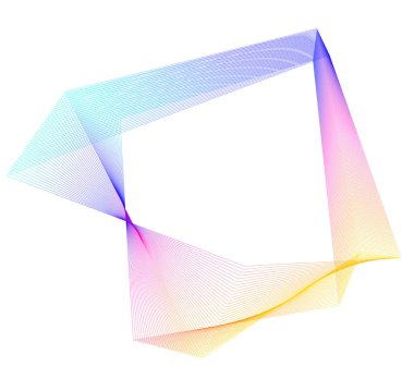 Tasarım elemanları. Bir sürü mor çizgi çemberi dalgası. Beyaz arka planda soyut dalgalı çizgiler izole edildi. Vektör illüstrasyon EPS 10. Harmanlama Aracı kullanılarak oluşturulan çizgilerle renkli dalgalar