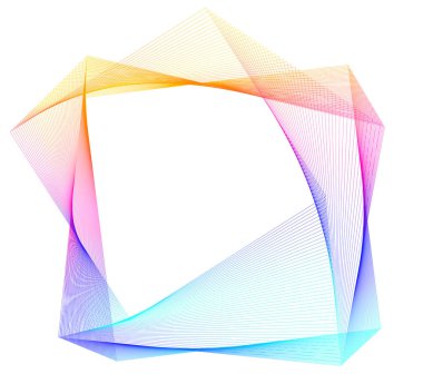 Tasarım elemanları. Bir sürü mor çizgi çemberi dalgası. Beyaz arka planda soyut dalgalı çizgiler izole edildi. Vektör illüstrasyon EPS 10. Harmanlama Aracı kullanılarak oluşturulan çizgilerle renkli dalgalar