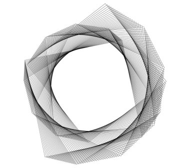 Tasarım elemanları. Bir sürü mor çizgi çemberi dalgası. Beyaz arka planda soyut dalgalı çizgiler izole edildi. Vektör illüstrasyon EPS 10. Harmanlama Aracı kullanılarak oluşturulan çizgilerle renkli dalgalar