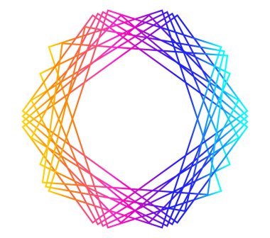 Tasarım elemanları. Bir sürü mor çizgi çemberi dalgası. Beyaz arka planda soyut dalgalı çizgiler izole edildi. Vektör illüstrasyon EPS 10. Harmanlama Aracı kullanılarak oluşturulan çizgilerle renkli dalgalar