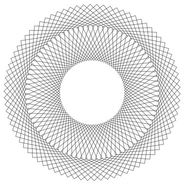 Tasarım elemanları. Bir sürü mor çizgi çemberi dalgası. Beyaz arka planda soyut dalgalı çizgiler izole edildi. Vektör illüstrasyon EPS 10. Harmanlama Aracı kullanılarak oluşturulan çizgilerle renkli dalgalar