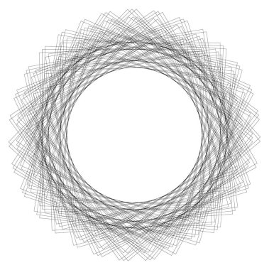 Tasarım elemanları. Bir sürü mor çizgi çemberi dalgası. Beyaz arka planda soyut dalgalı çizgiler izole edildi. Vektör illüstrasyon EPS 10. Harmanlama Aracı kullanılarak oluşturulan çizgilerle renkli dalgalar