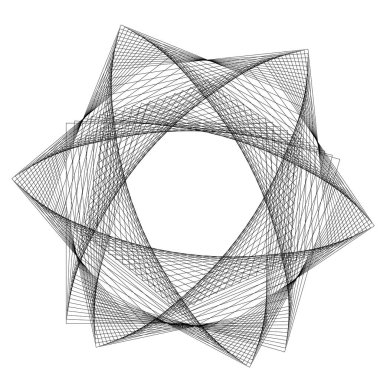 Tasarım elemanları. Bir sürü mor çizgi çemberi dalgası. Beyaz arka planda soyut dalgalı çizgiler izole edildi. Vektör illüstrasyon EPS 10. Harmanlama Aracı kullanılarak oluşturulan çizgilerle renkli dalgalar