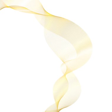 Tasarım elemanları. Parlak çizgilerin dalgası. Beyaz arka planda soyut parlak dalgalı çizgiler izole edildi. Yaratıcı çizgi sanatı. Düğün davetiyesi için vektör illüstrasyon EPS 10 sanat deco biçimi