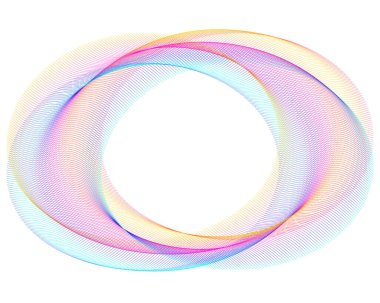 Tasarım elemanları. Bir sürü mor çizgi çemberi dalgası. Beyaz arka planda soyut dalgalı çizgiler izole edildi. Vektör illüstrasyon EPS 10. Harmanlama Aracı kullanılarak oluşturulan çizgilerle renkli dalgalar