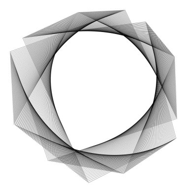 Tasarım elemanları. Bir sürü mor çizgi çemberi dalgası. Beyaz arka planda soyut dalgalı çizgiler izole edildi. Vektör illüstrasyon EPS 10. Harmanlama Aracı kullanılarak oluşturulan çizgilerle renkli dalgalar