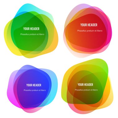 Soyut bulanık şekiller renk değişimini etkiler yumuşak geçiş, arkaplan sunumu tema ürünleri için doku, vektör illüstrasyon eps10