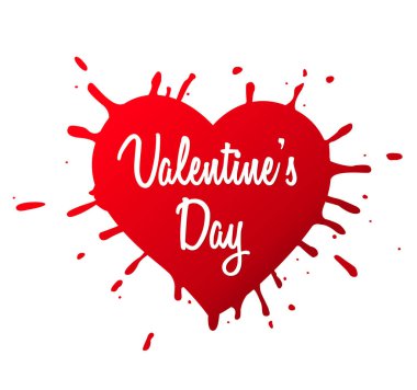 Tasarım ögeleri sembolü düzenlenebilir simge - siluet kalp, beyaz arkaplanda izole. Tasarımın için el çizimi kırmızı kalp. Vektör illüstrasyonu E10 Dokulu Sevgililer Günü İşaretleri