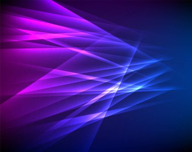 Çok amaçlı sunum için iş şablonları. Kolay düzenlenebilir EPS 10 düzeni. Horizon tasarım broşürü A4 format reklamı, Kuzey Işıkları neon etkisi mor arka plan parti broşürü